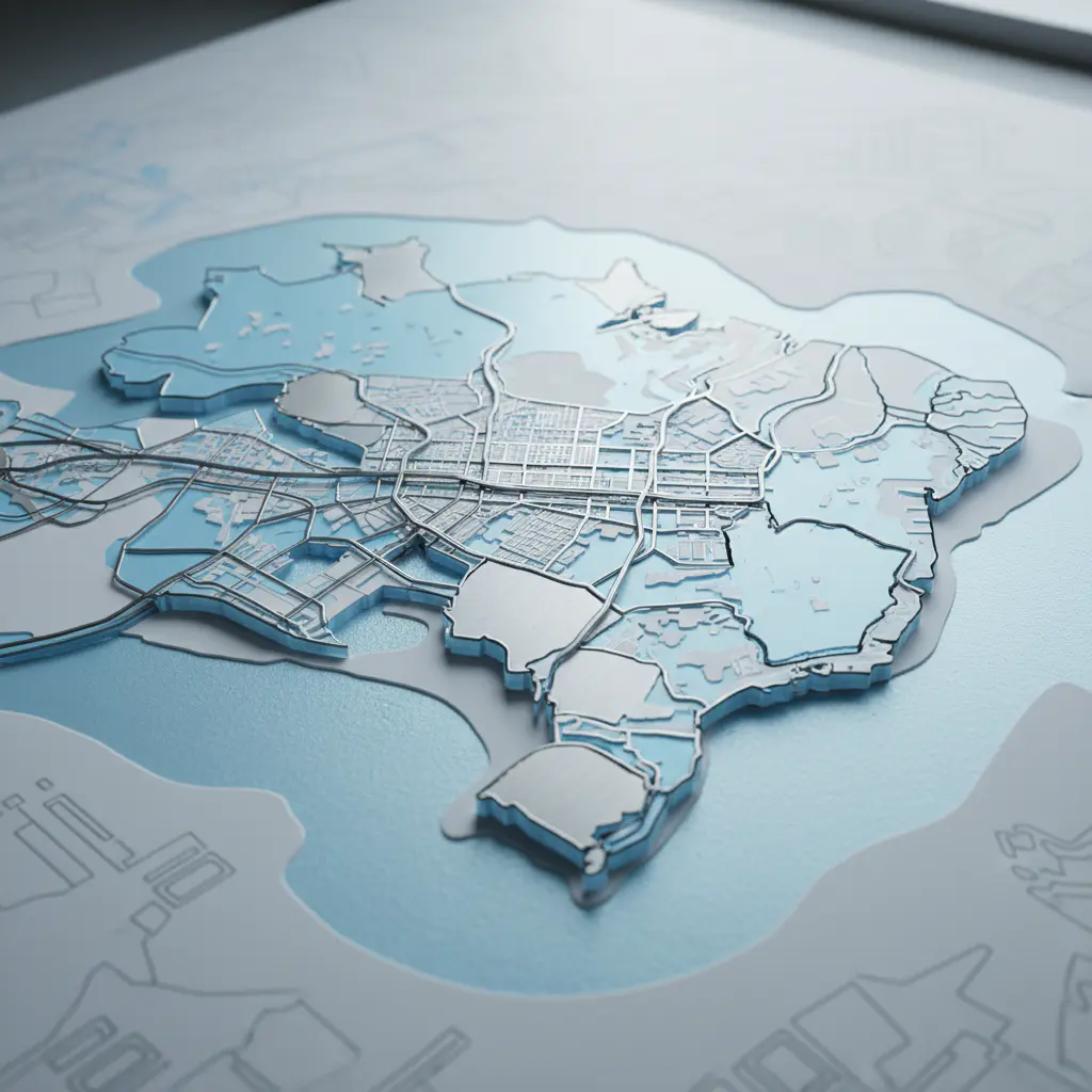Mapa estilizado da nossa localização
